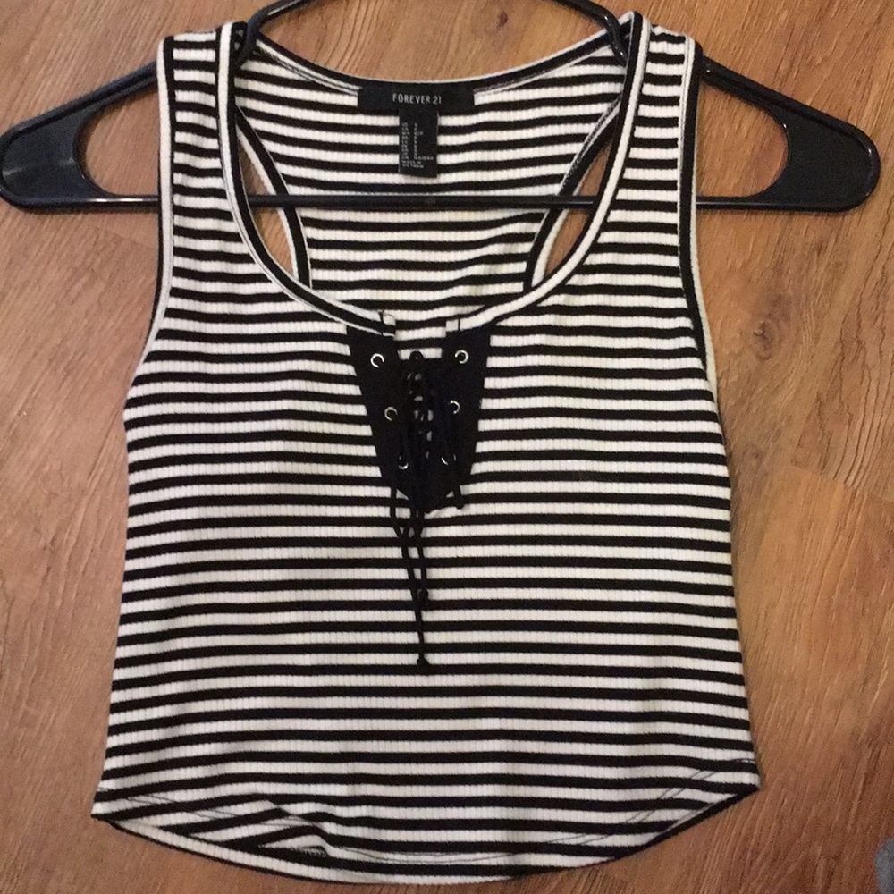 Razor back ribbed crop top